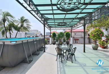 Giant terrace penhouse 4beds apartment for rent in To Ngoc Van st, Tay Ho